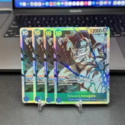 Edward.Newgate - One Piece TCG OP13-042 Carrying On His Will SR x4 Card Playset - Image 1
