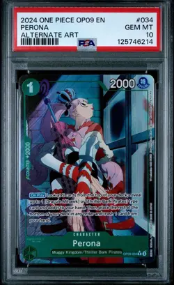 2024 ONE PIECE Perona OP09-034 Emperors in the New World EN Alt Art PSA 10 - Image 1