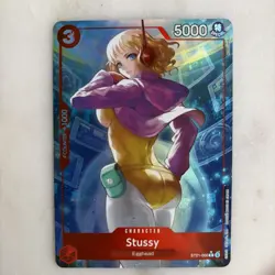 One Piece English Stussy Alt ART Parallel ST21-006 EX GEAR 5 NM - Image 1