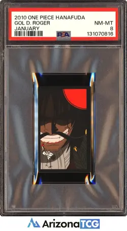 One Piece 2010 Gol D. Roger January One Piece Hanafuda PSA 8 - Image 1