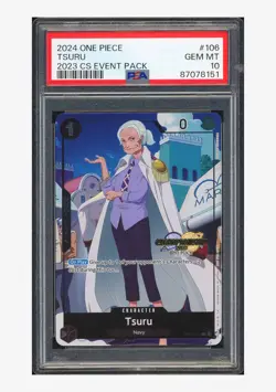 One Piece PSA 10 Tsuru UC Promo 2023 OP02-106 Championship Event English - Image 1