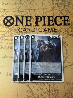One Piece OP13-091 St. Marcus Mars Rare (R) Play Set 4x Card NM-MT English (EN) - Image 1