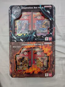 *Set Of 2 Boxes* One Piece TCG Vol 5 And Vol 6 Illustration Boxes - Image 1