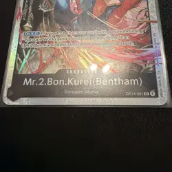 Mr.2.Bon.Kurei Bentham Foil OP14-091 The Azure Sea's Seven One Piece - Image 2