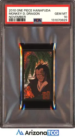 One Piece 2010 Monkey D. Dragon November One Piece Hanafuda GEM MINT PSA 10 - Image 1