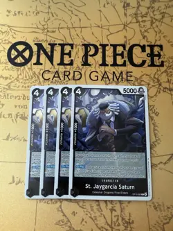 One Piece OP13-083 St. Jaygarcia Saturn (R) Play Set 4x Card NM-MT English (EN) - Image 1