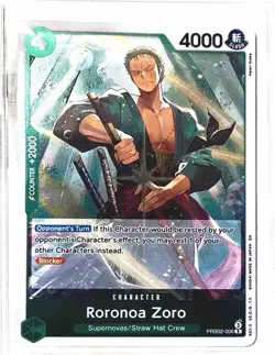 Bandai Roronoa Zoro PRB02-006 Premium Booster Vol.2 One Piece CCG Blocker Card - Image 2