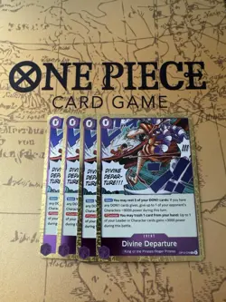 One Piece OP13-074 Divine Departure Rare (R) Play Set 4x Card NM-MT English (EN) - Image 1