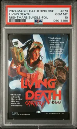 MTG Living Death #0373 Commander: Duskmourn: House of Horror Foil PSA 10 - Image 1