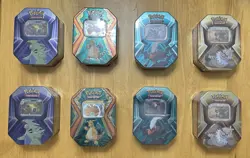 8 Pokemon TCG Tins ~ Triple Whammy Set Darkrai, Slaking, Tyranitar, & Dragonite - Image 1