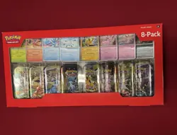 Costco Pokemon Trading Card Game Prismatic Evolutions 8-Pack Mini Tins - Image 1