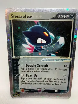 Sneasel EX 103/109 Ruby & Sapphire Holo Ultra Rare Pokemon TCG Card - Image 2