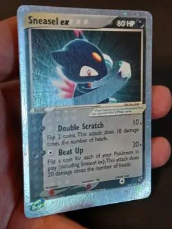 Sneasel ex 103/109 Ruby and Sapphire Ultra Rare Holo Pokemon Card LP - Image 3