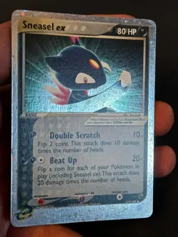 Sneasel ex 103/109 Ruby and Sapphire Ultra Rare Holo Pokemon Card LP - Image 4