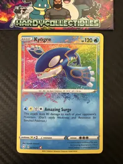 Pokemon TCG - Kyogre - 021/072 - SWSH Shining Fates - Amazing Rare Card - MINT - Image 1