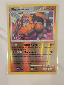 POKEMON CARD - RHYPERIOR REVERSE HOLO 9/147 PLATINUM SUPREME VICTORS LP/NM - Image 1