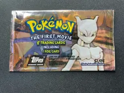 Pokemon The First Movie Trading Card Pack OPENED 1999 Mewtwo Topps Black Logo MP - Image 1