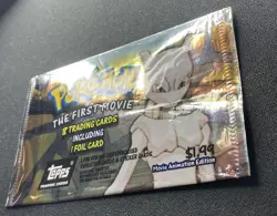 Pokemon The First Movie Trading Card Pack OPENED 1999 Mewtwo Topps Black Logo MP - Image 3