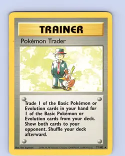 Pokemon TCG Pokemon Trader Base Set 77/102 Unlimited Regular Rare Card LP-NM - Image 1