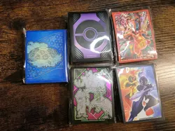Brand New Pokemon TCG Card Soft Sleeves Various Lot of 5 New Sealed ETB - Image 1