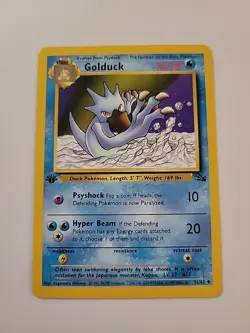 Pokemon TCG Golduck Fossil 1st Edition Uncommon Card 35/62 - Image 1