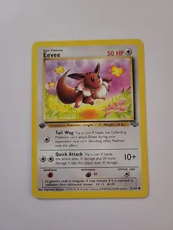 Pokemon TCG Eevee Jungle Card 51/64 Regular Common 1st Edition NM/LP Condition - Image 1