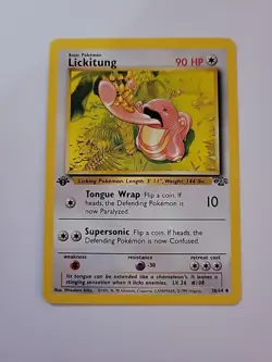 Pokemon TCG Lickitung Jungle Card 38/64 Regular Uncommon 1st Edition - Image 1
