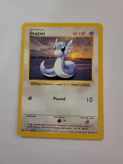 Pokemon TCG Dratini Base Set, Shadowless, Uncommon, Unlimited Card 26/102 - Image 1