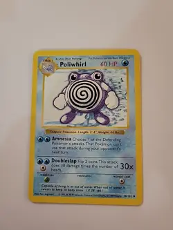 Poliwhirl Shadowless Base Set Pokemon TCG Card 38/102 Unlimited Uncommon - Image 1