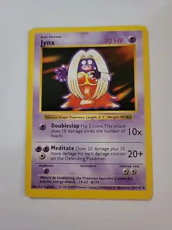 Pokemon TCG Jynx Card 31/102 Shadowless Uncommon Base Set - Image 1