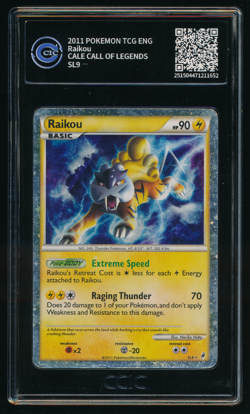 RAIKOU CCIC AU SL9 CALE CALL OF LEGENDS Holo English Pokemon Graded Card - Image 1