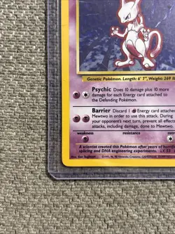 Pokemon TCG Mewtwo Holo Rare Card Base Set 10/102 Vintage Unlimited LP - Image 5
