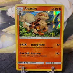 Pokemon Arcanine Sun & Moon Base Set 22/149 Holo Rare Card NM/LP - Image 1