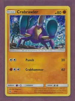 2017 Pokemon TCG Crabrawler Holo Card 7/12 McDonald's Promo!! - Image 1