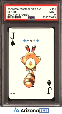 Pokemon Silver 2000 Sentret 161 Jack Of Spades Playing Card Japanese PSA 9 - Image 1