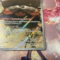 Pokemon TCG Crustle Rare Holo Illustration Card 186/182 Sv10: Destined Rivals NM - Image 5
