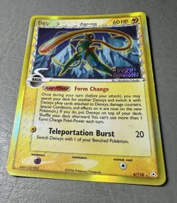 Deoxys Delta Species 6/110 (2006) Reverse Holo EX Holon Phantoms Pokemon Card - Image 2