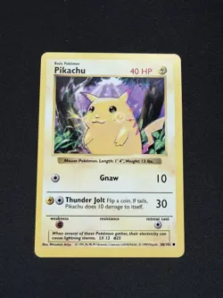 Mint/NM - Pikachu - 58/102 - Shadowless Yellow Cheeks - Base Set - Pokemon Card - Image 1