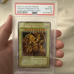 Psa 10 Yu-Gi-Oh the Winged Dragon of Ra DOD-001 Secret Rare Card Xbox Promo - Image 1