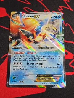 Keldeo EX # 49/149 Pokemon Boundaries Crossed Ultra Rare Card Holo MP - Image 1