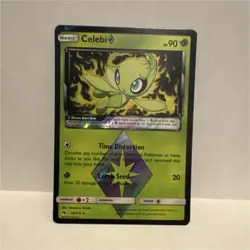 Celebi Prism Star 19/214 SM-Lost Thunder Holo Prism Rare Pokemon TCG Card - Image 1