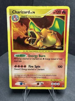 Pokemon TCG Charizard 103/100 Stormfront Holo Card Secret Rare Damaged - Image 1