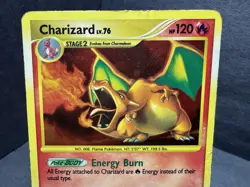 Pokemon TCG Charizard 103/100 Stormfront Holo Card Secret Rare Damaged - Image 4