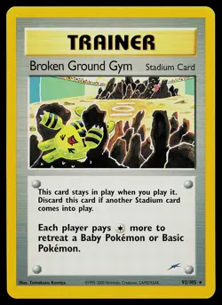 Pokemon Card - Broken Ground Gym Neo Destiny 92/105 Rare - Image 1