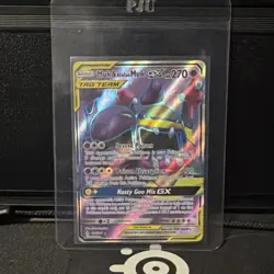 Pokemon Muk & Alolan Muk GX Full Art Ultra Rare Holo TAG TEAM Card 196/214 - Image 1