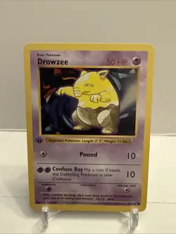Pokemon Drowzee 1st Edition Base Set 49/102 Shadowless Card - Image 1