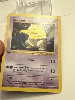 Pokemon Drowzee 1st Edition Base Set 49/102 Shadowless Card - Image 4
