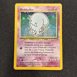 Pokemon TCG Wobbuffet Neo Discovery 16/75 Holo Unlimited Rare Card LP - Image 1