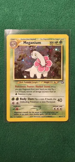 Pokemon TCG Meganium Neo Genesis #10/111 holo, individual card collectible - Image 1
