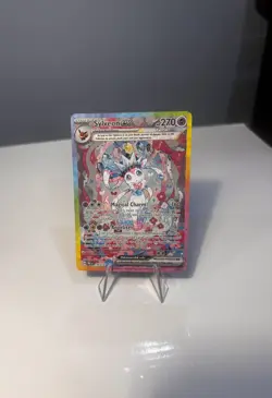 Pokemon TCG S&V Prismatic Evolutions Sylveon EX Card 156/131 EXCELLENT - Image 1